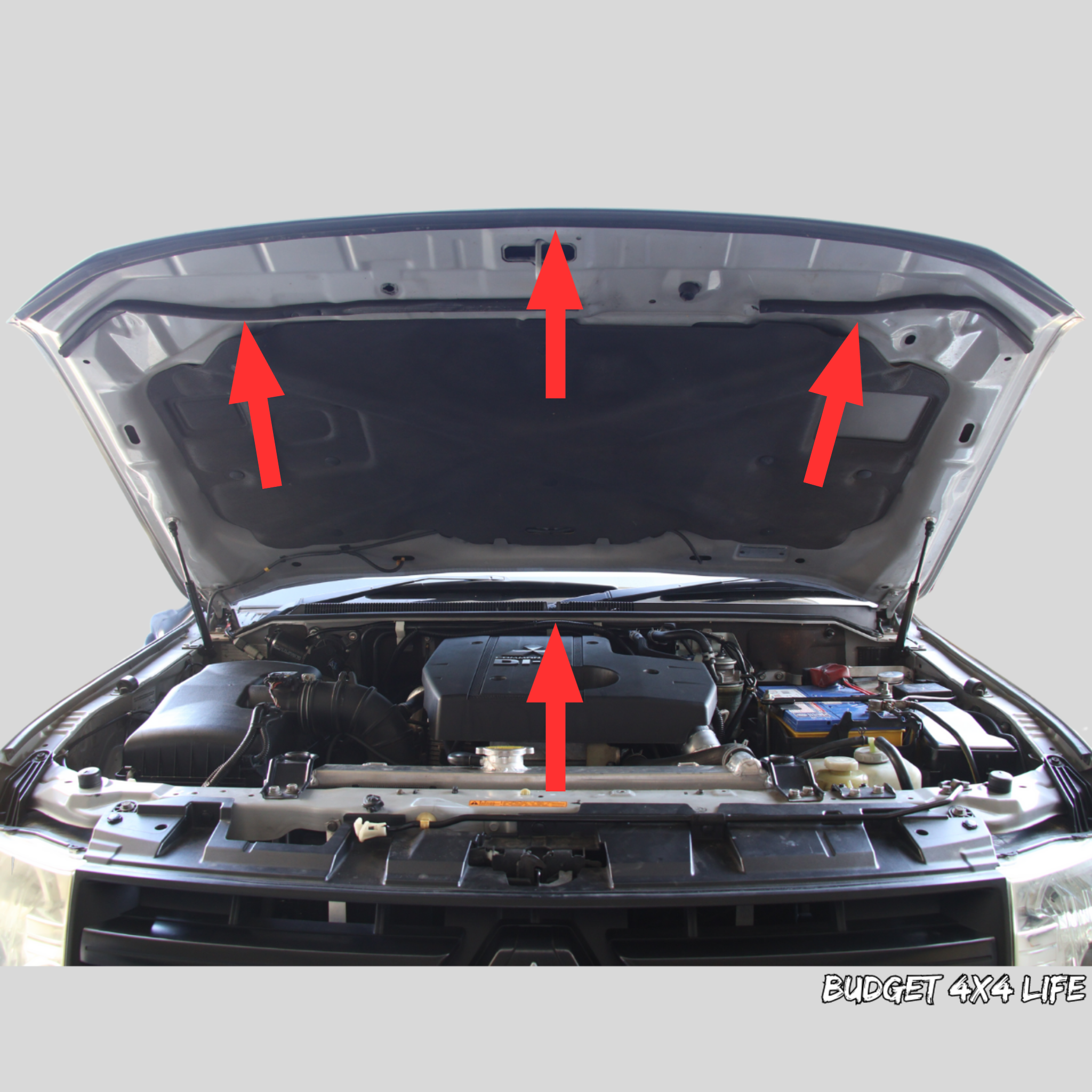 Bonnet Rubber Seals for Mitsubishi Pajero NS, NT, NW, NX (2006–2021)