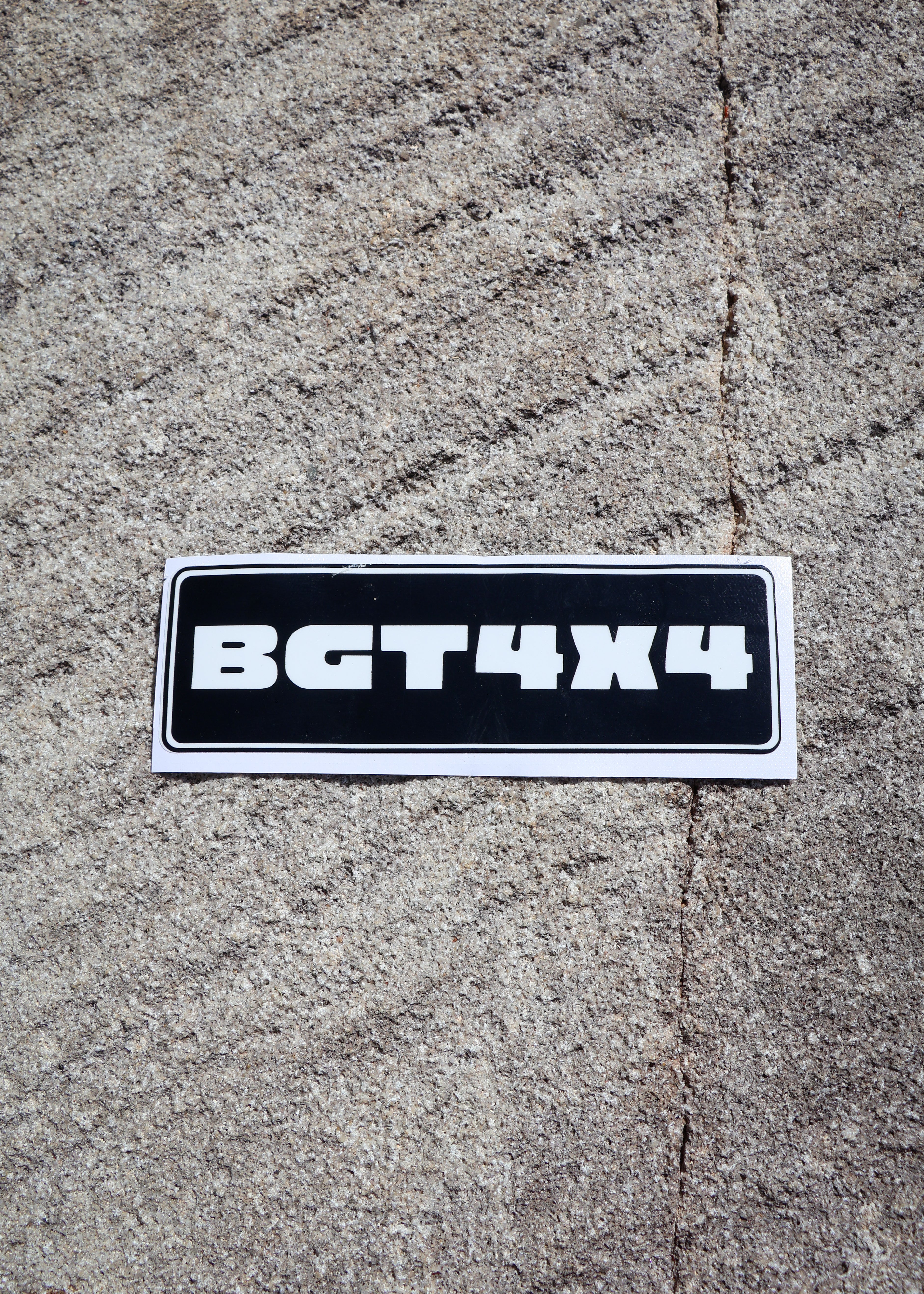 BGT4X4 Black & White Window Sticker - 14.5 x 4.5 cm