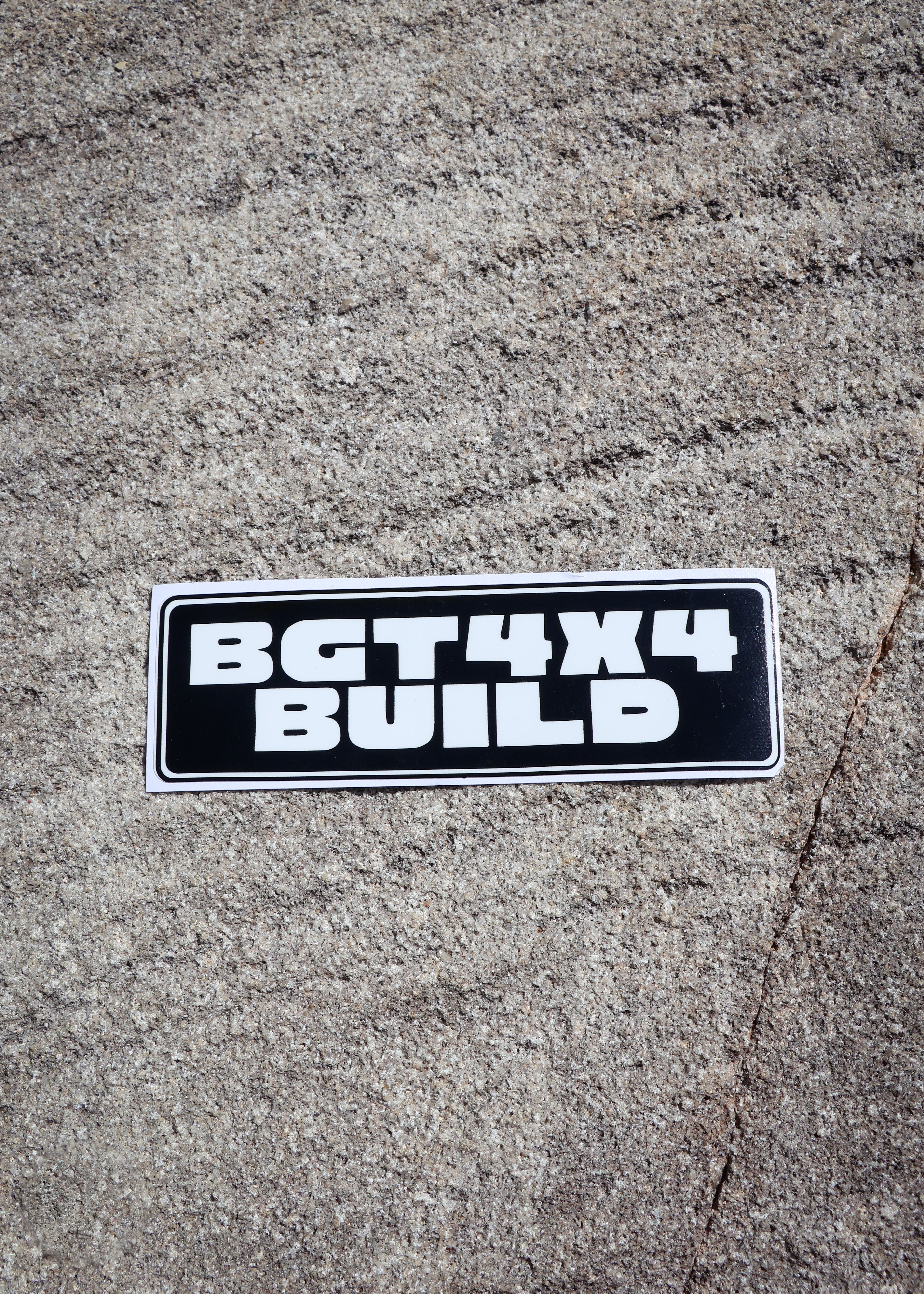 BGT4X4 Build Black & White Window Sticker - 14.5 x 4.5 cm