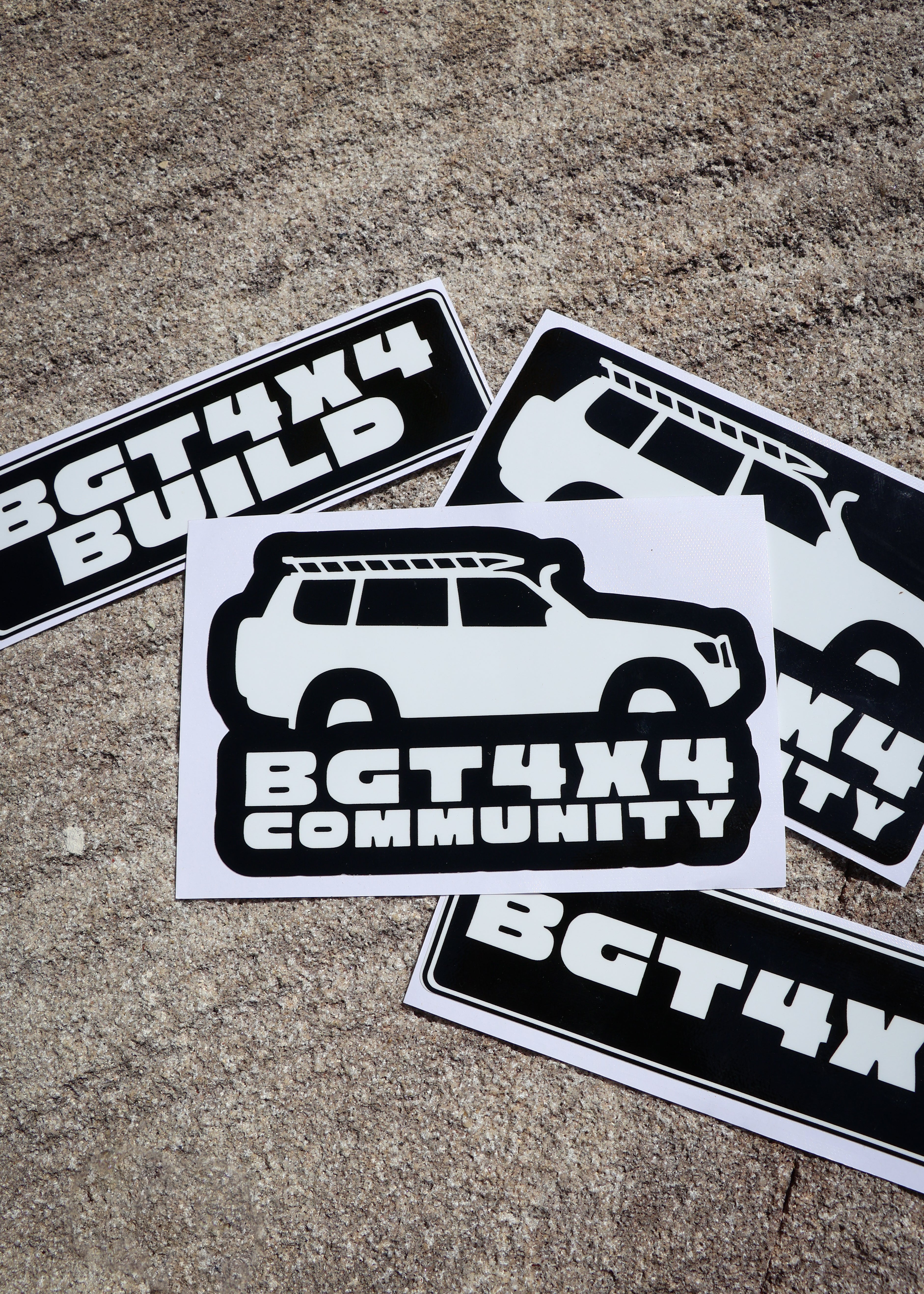 BGT4X4 Community Black & White Window Sticker - 14 x 9 cm