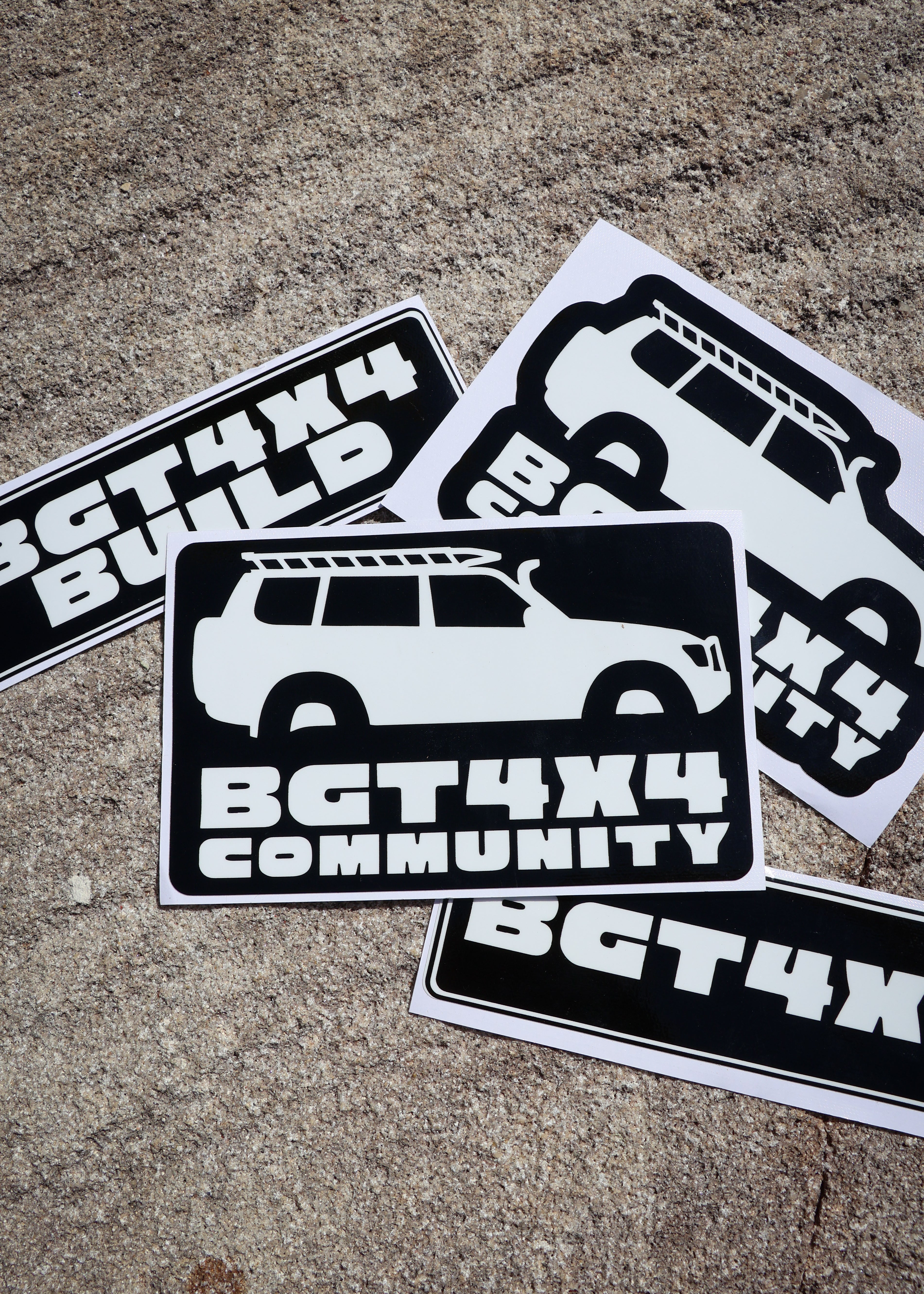 BGT4X4 Community Black & White Window Sticker - 14 x 9 cm