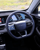 Matte Black Steering Wheel Cover for Chery Tiggo 4 Pro & Tiggo 4 (2024–2025)
