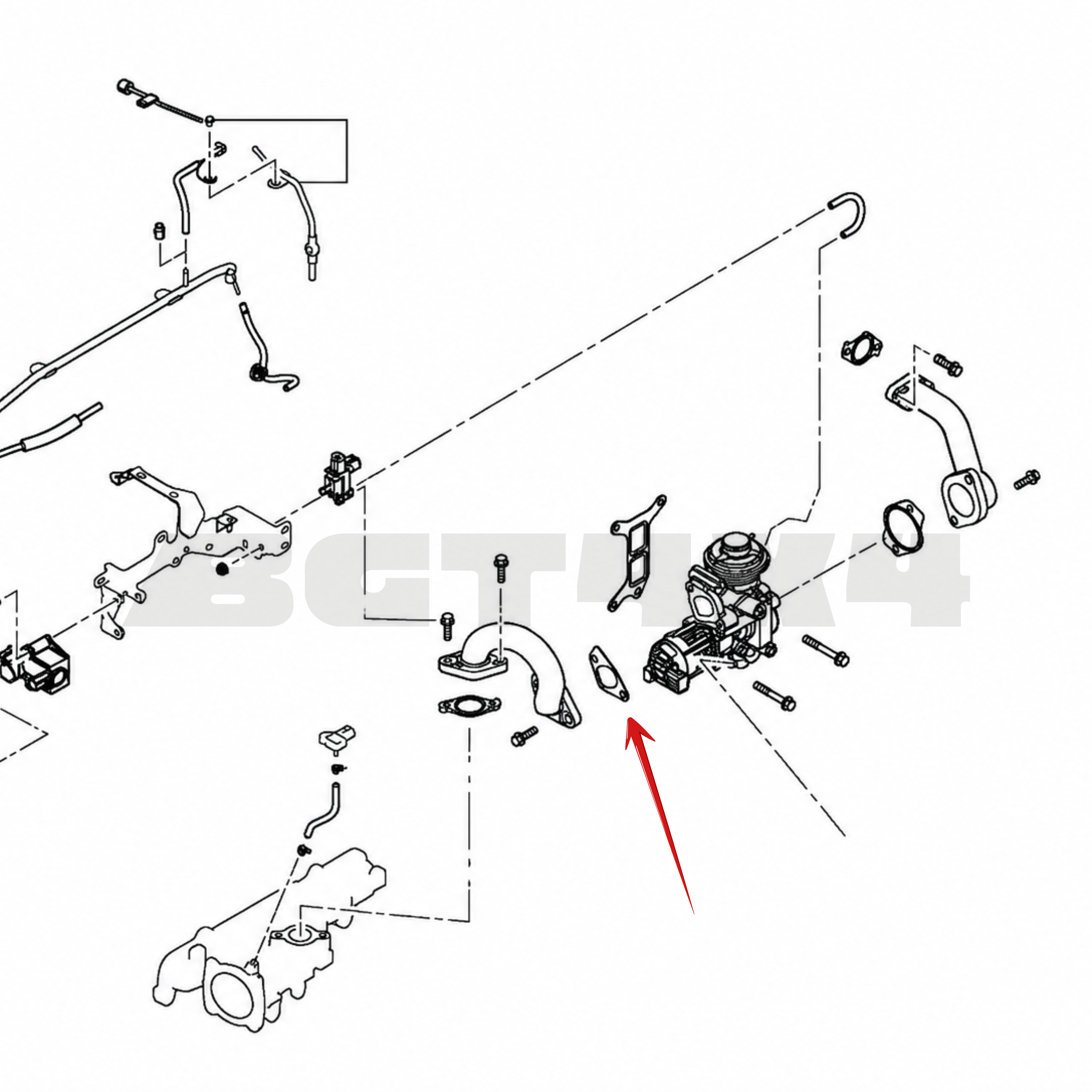 EGR & Throttle Body Gasket Set for Mitsubishi 4N15 2.4L Diesel