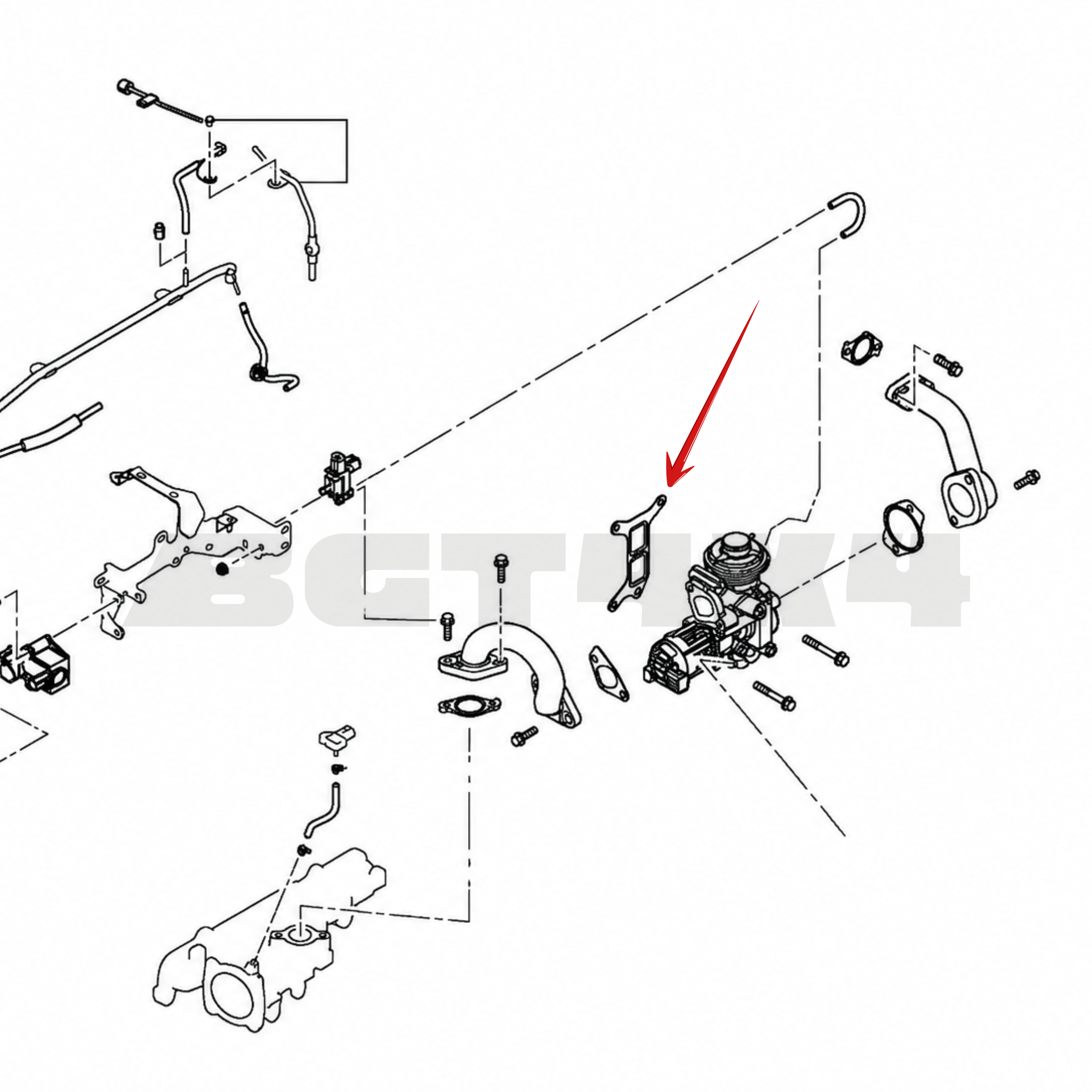 EGR & Throttle Body Gasket Set for Mitsubishi 4N15 2.4L Diesel