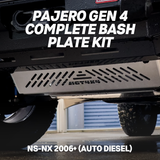 Mitsubishi Pajero Bash Plate Bundle - Front and Transmission Plates (NS-NX)