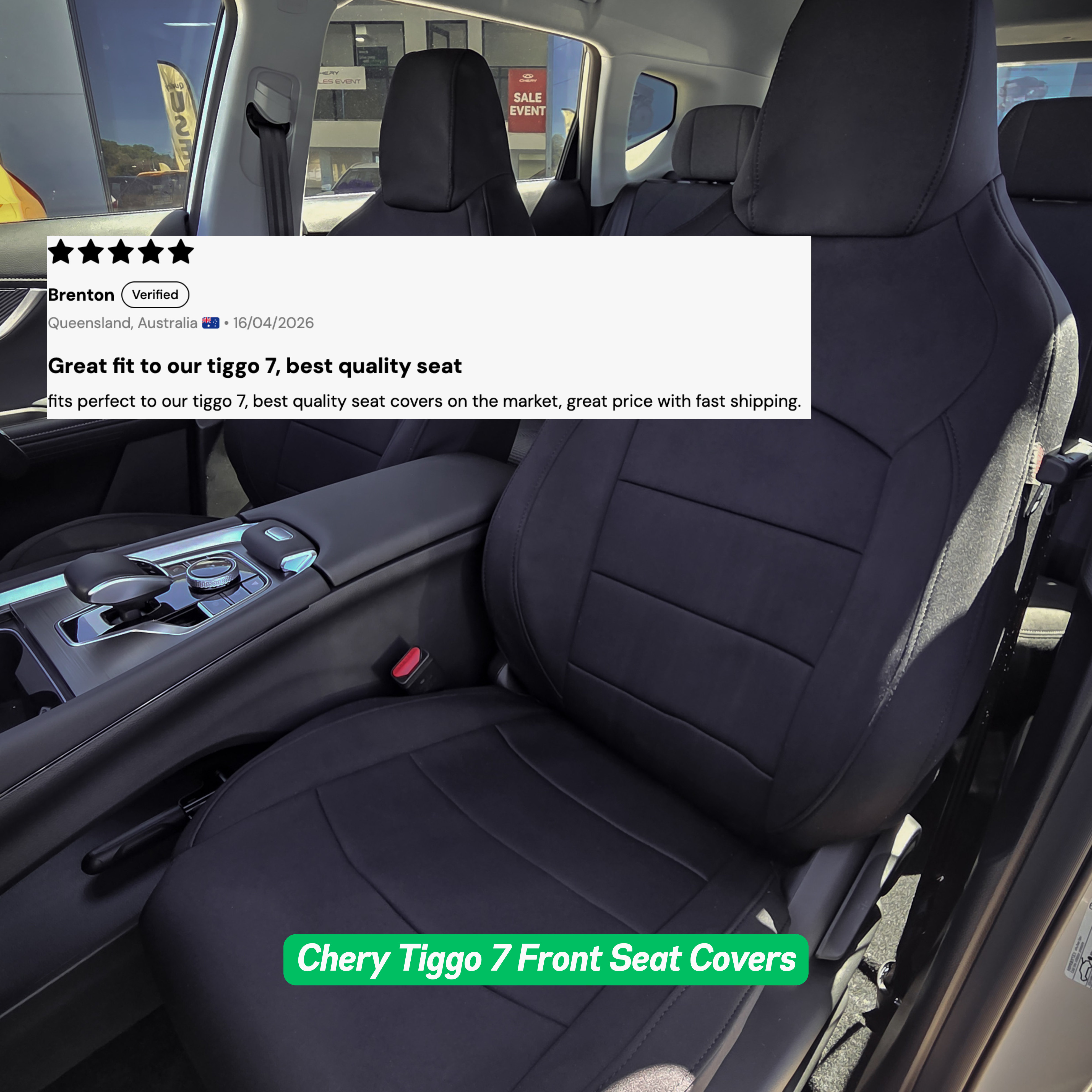 Custom-Fit Neoprene Seat Covers for Chery Tiggo 4, Tiggo 7, Omoda C5 & E5