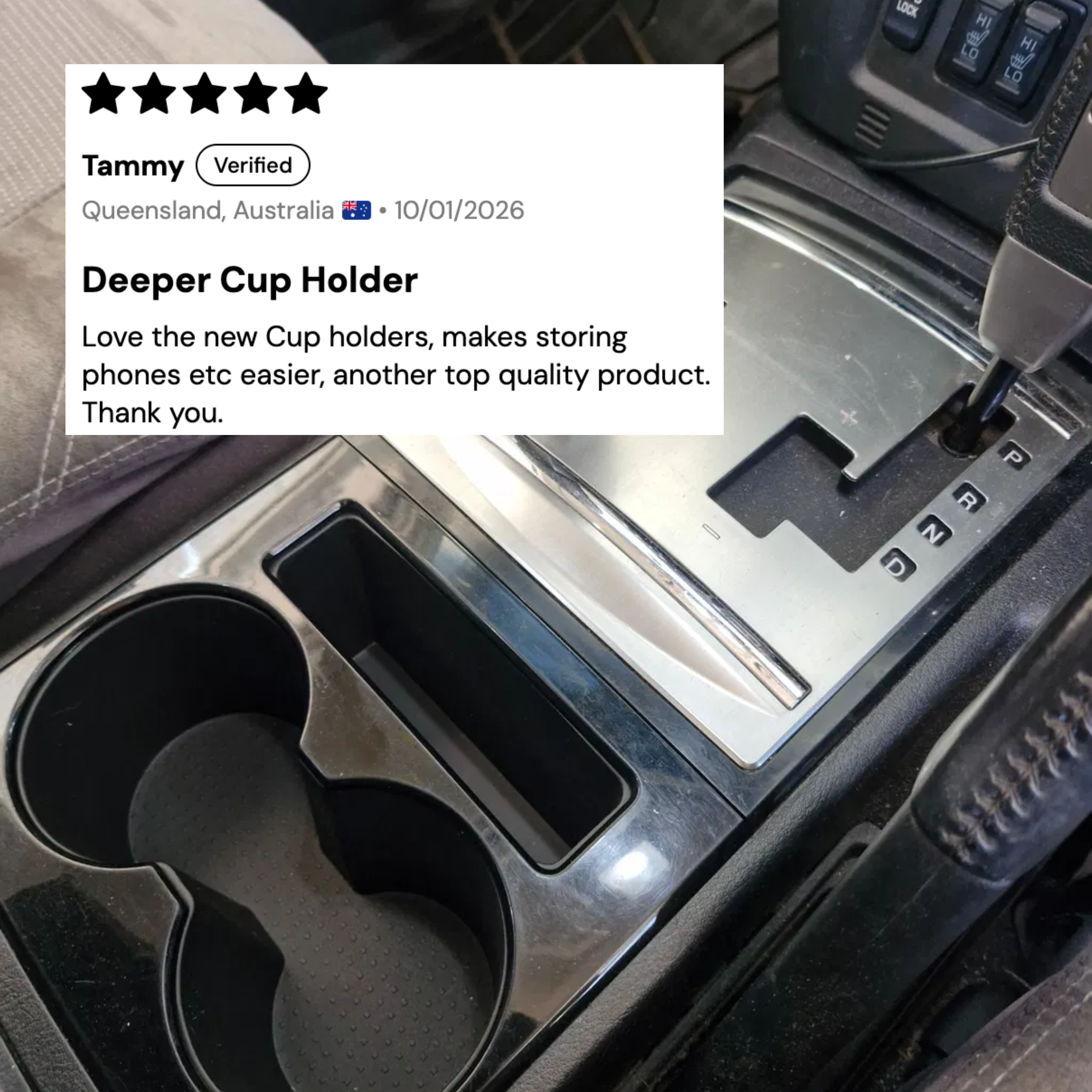 Deepened Cup Holder for Mitsubishi Pajero NM-NX (Automatic Only)