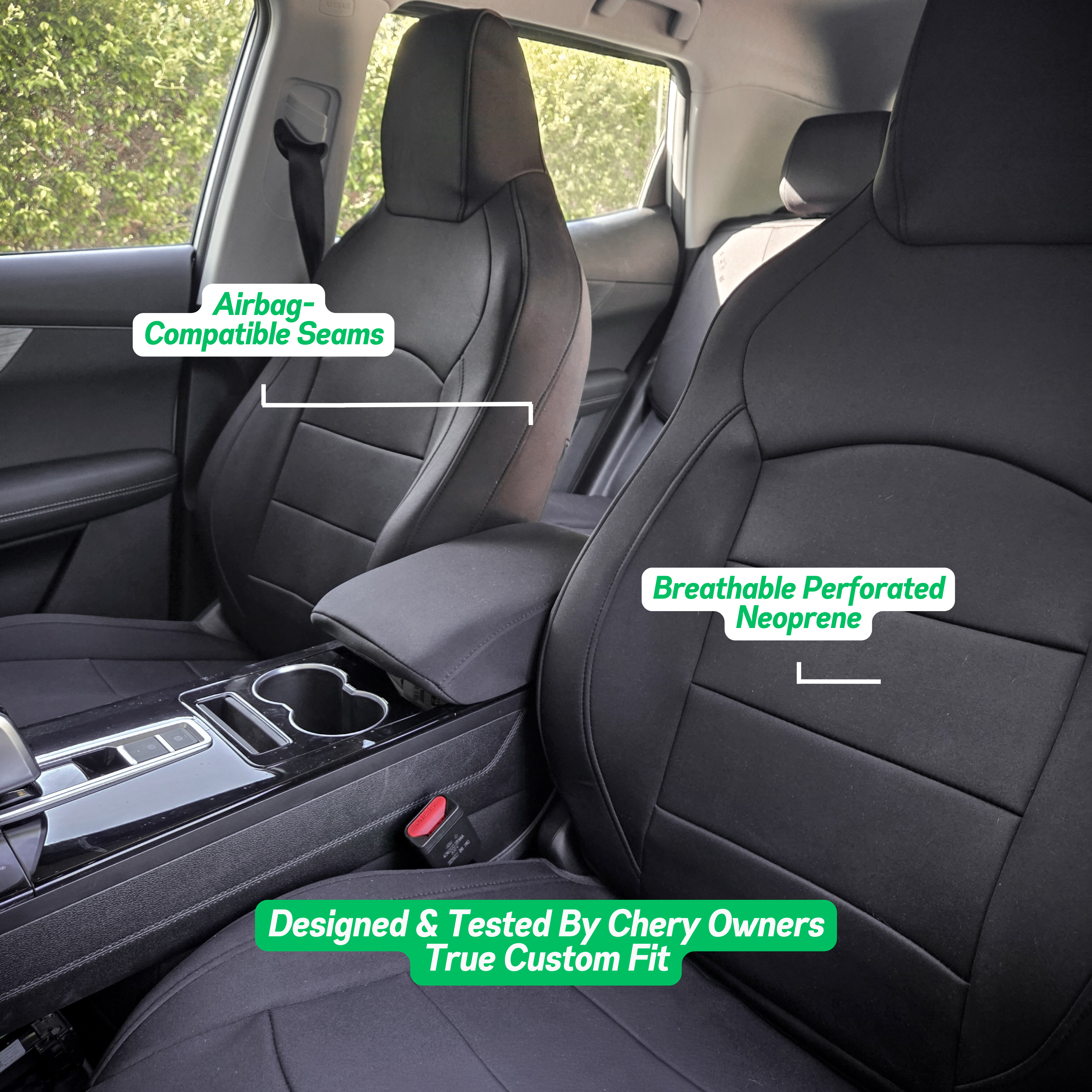 Custom-Fit Neoprene Seat Covers for Chery Tiggo 4, Tiggo 7, Omoda C5 & E5