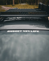 Budget 4x4 Life Windscreen Sticker (60 x 3.3cm) - White
