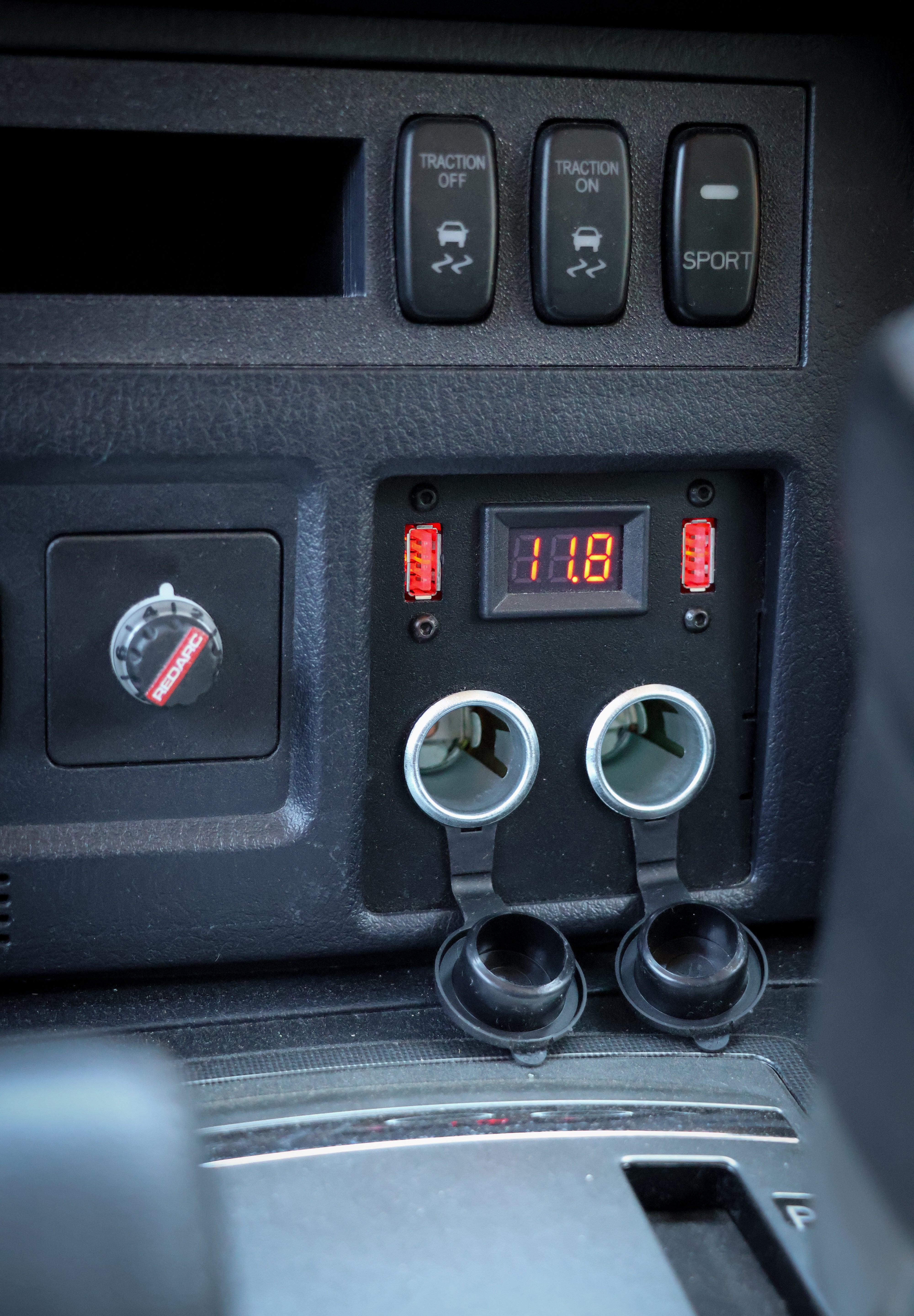 12V USB + Cigarette Panel for Mitsubishi Pajero (2006 - 2021)