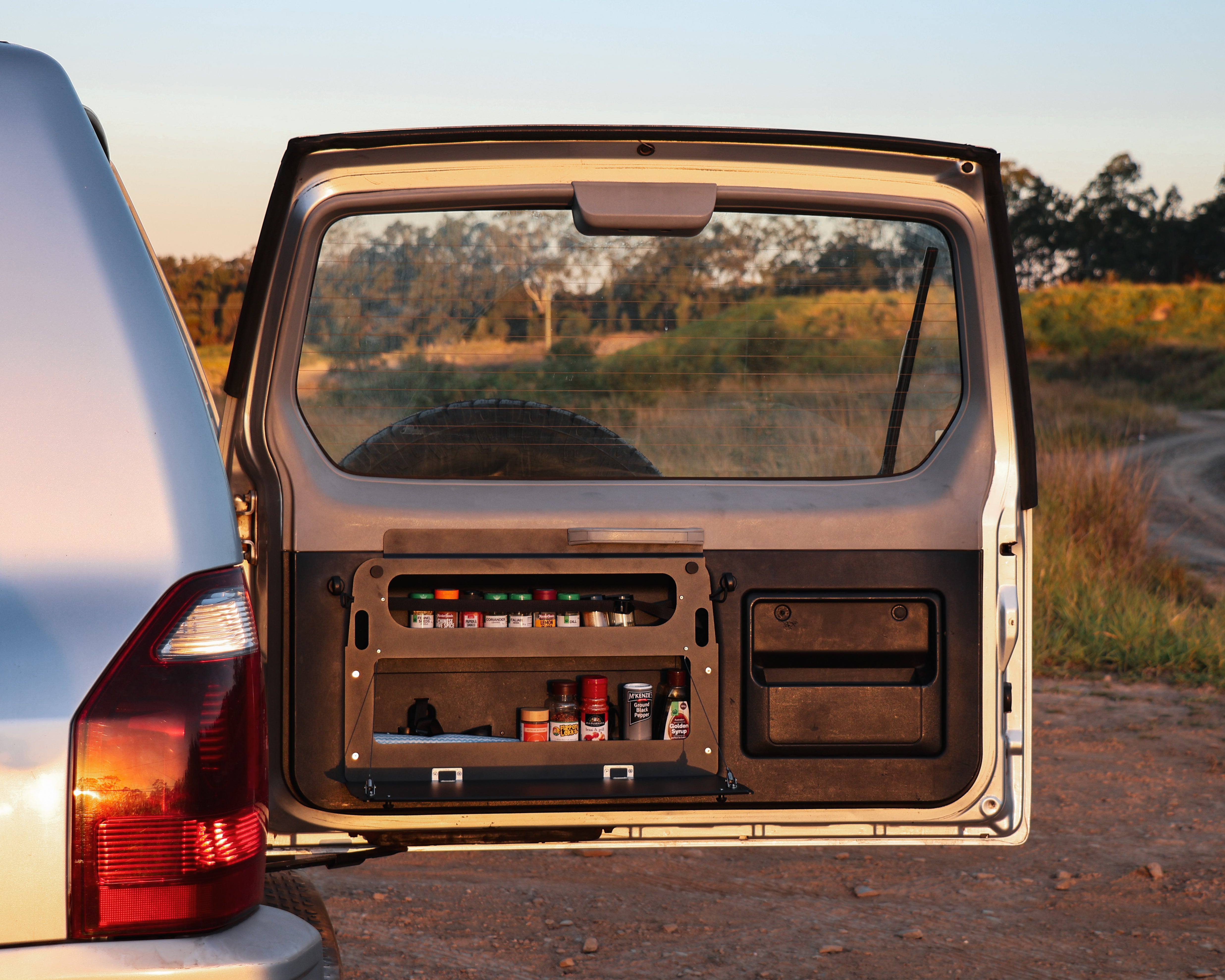 Slimline Rear Door Table for Mitsubishi Pajero NM-NP (2000-2006)