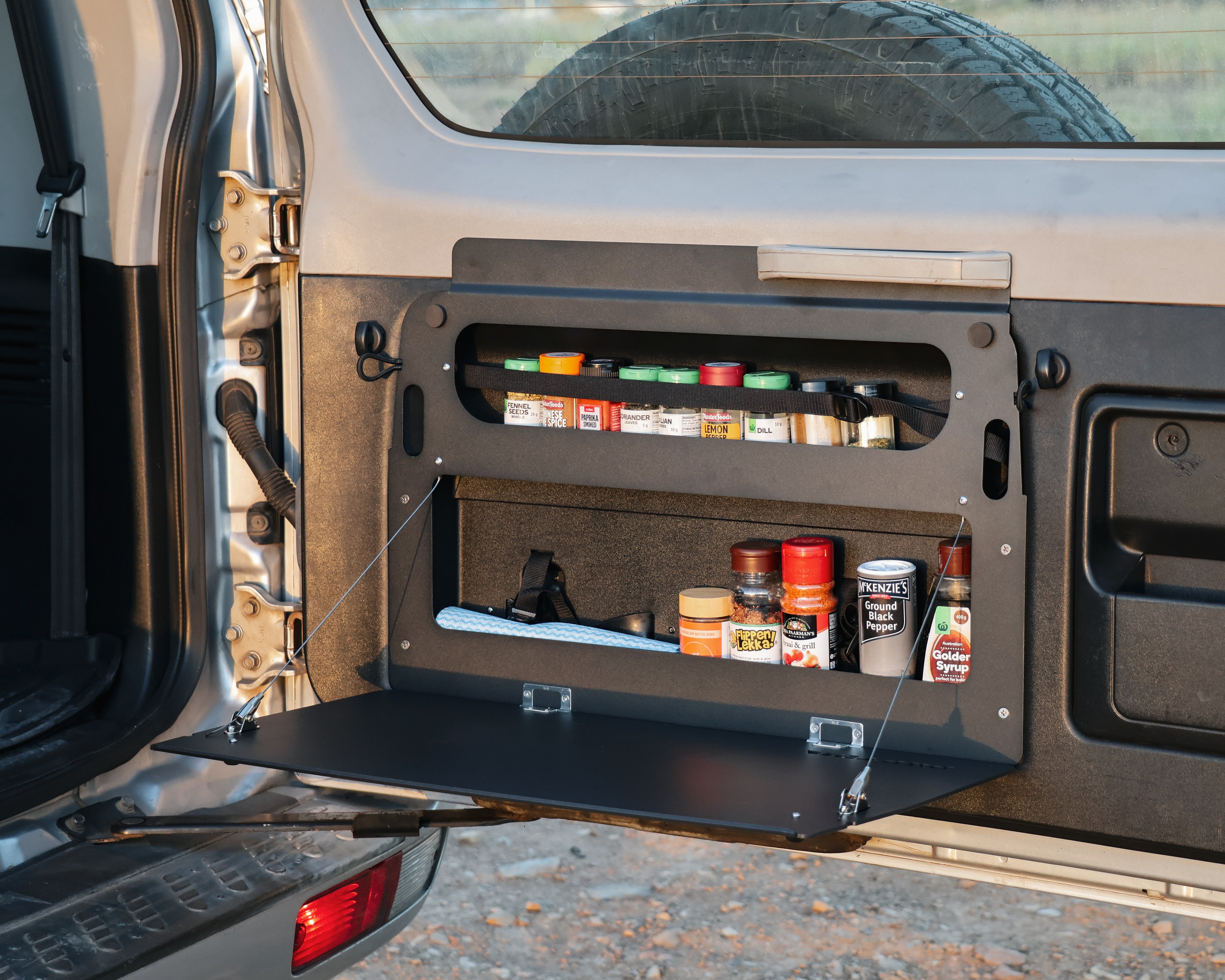 Slimline Rear Door Table for Mitsubishi Pajero NM-NP (2000-2006)
