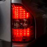 Night view of LED Tail Lights for Mitsubishi Pajero 2000-2006 NM NP Tail Light in Red