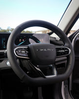 Matte Black Steering Wheel Cover for Chery Tiggo 4 Pro & Tiggo 4 (2024–2025)