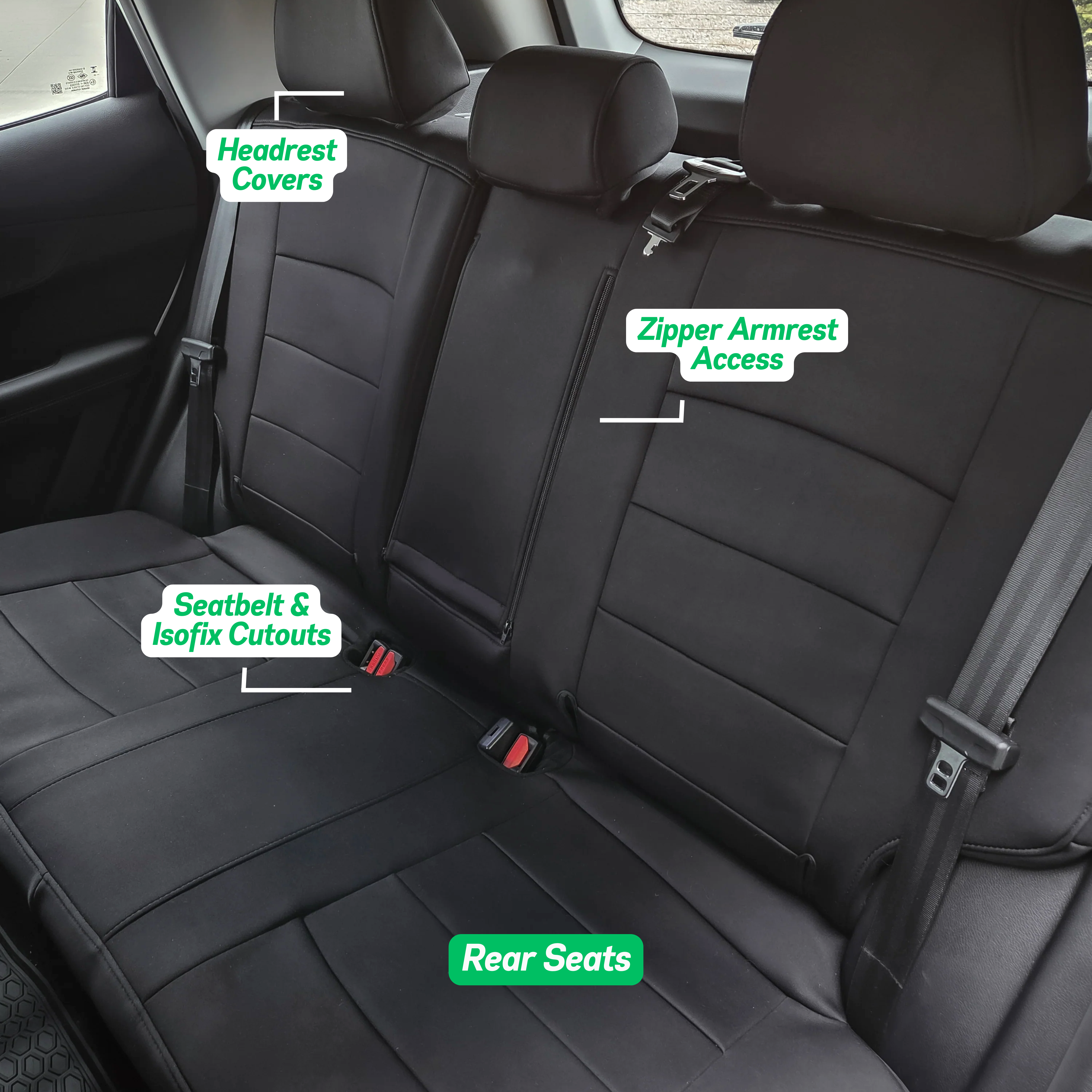Custom-Fit Neoprene Seat Covers for Chery Tiggo 4, Tiggo 7, Omoda C5 & E5