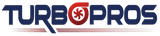 Turbopros logo with a red and blue design on a white background