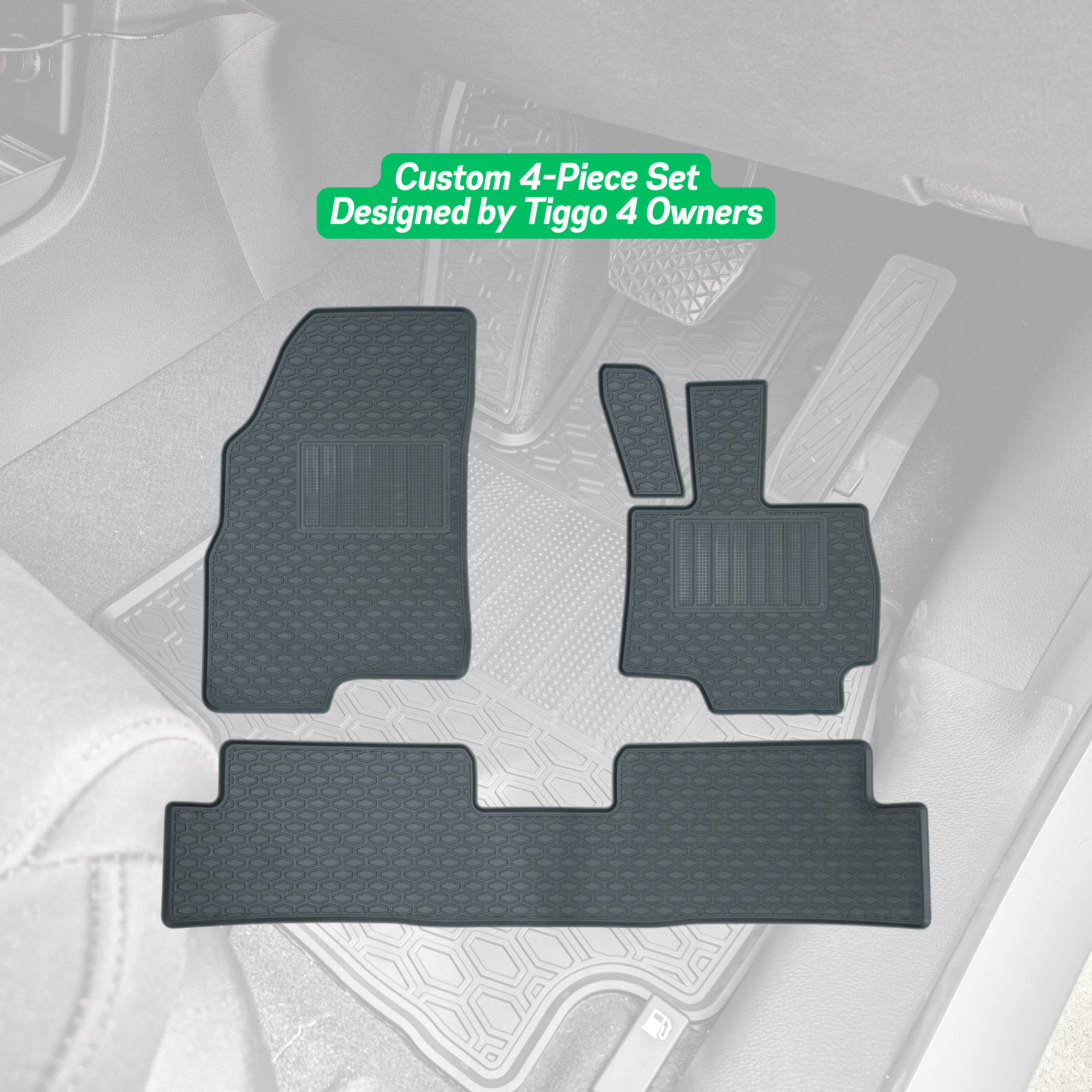 Custom-Fit Rubber Floor Mat Set for Chery Tiggo 4