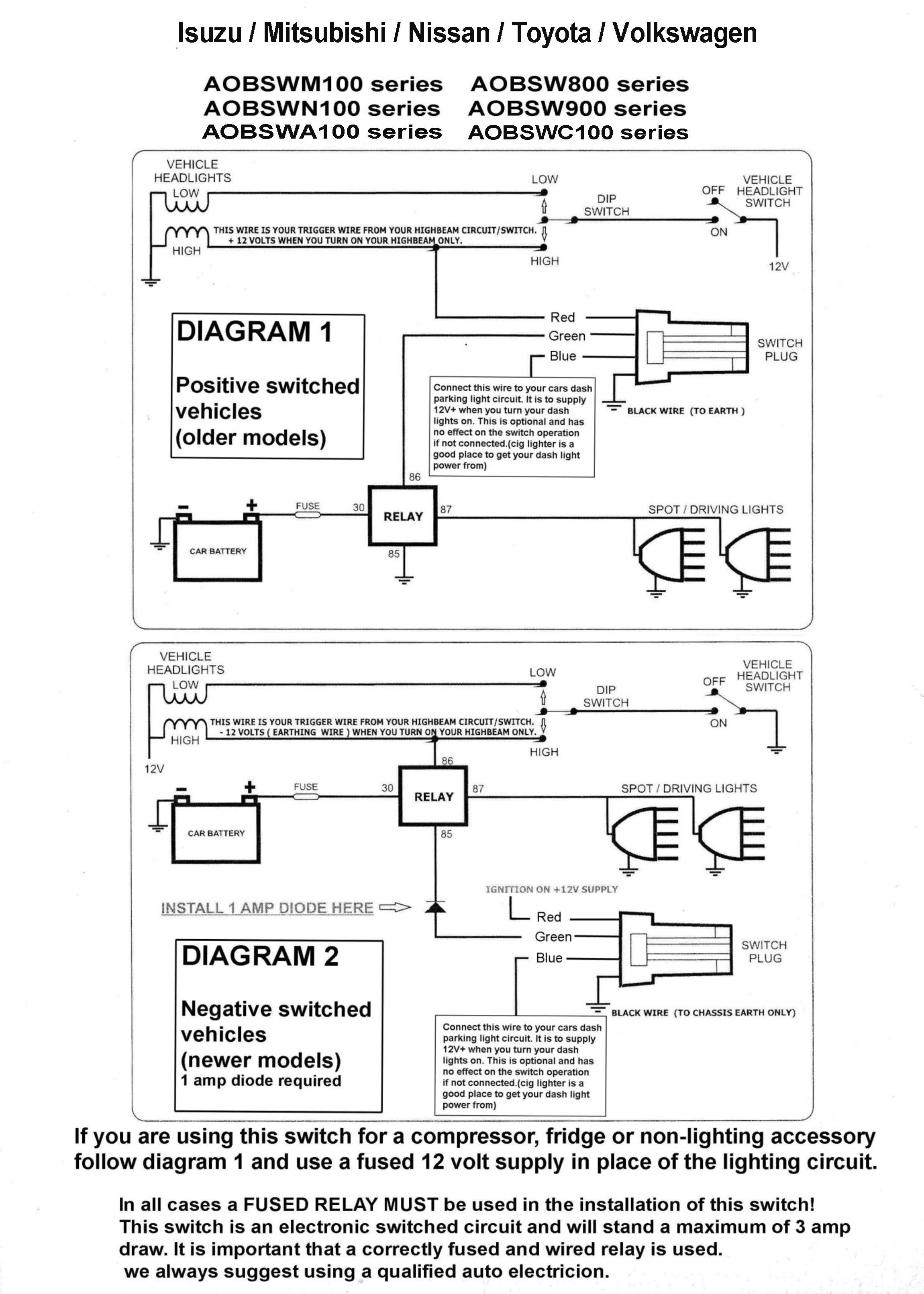 Mitsubishi Pajero Factory Style Switches NS NT NW NX