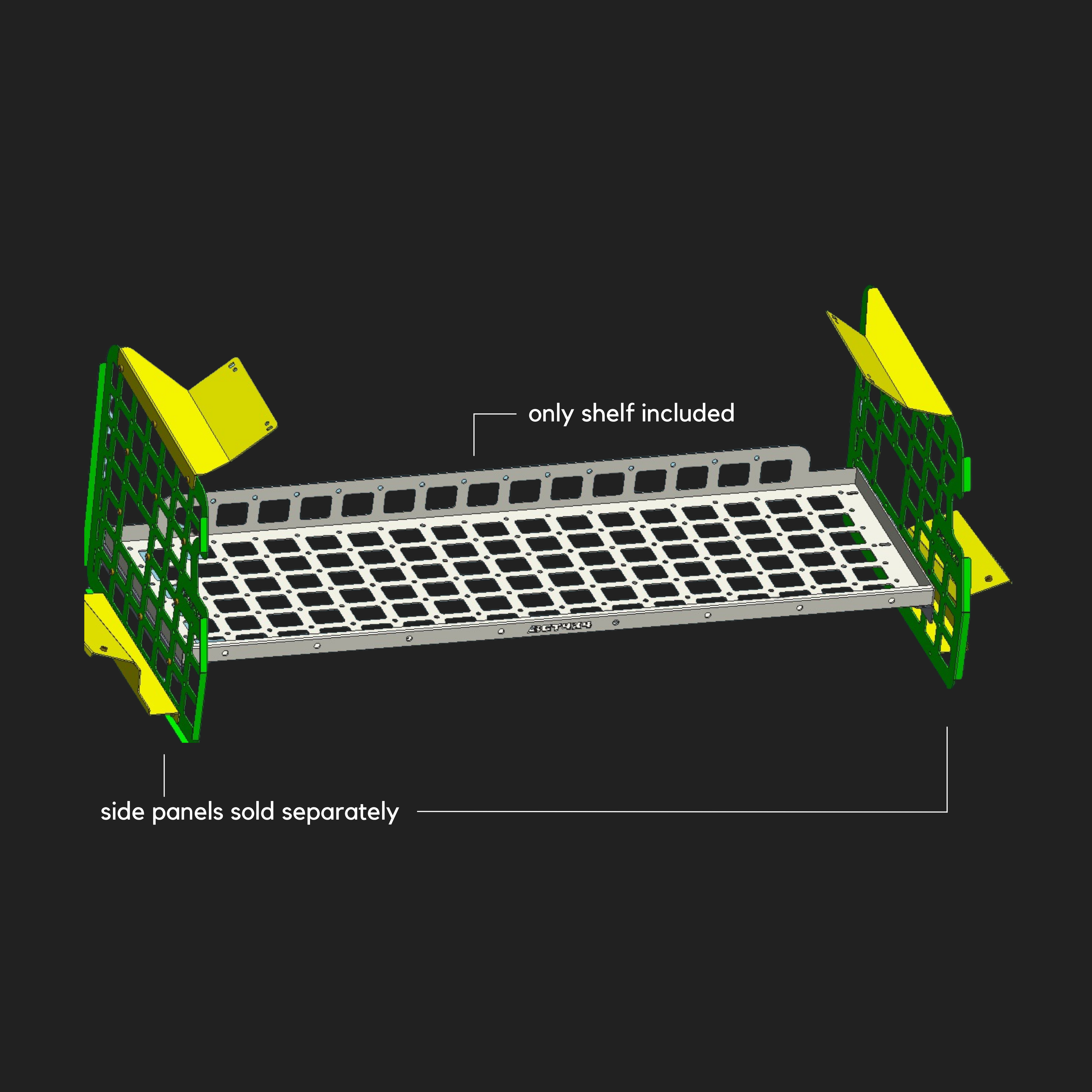Shelf / Barrier for BGT4X4 MOLLE Panels - Mitsubishi Pajero NS–NX