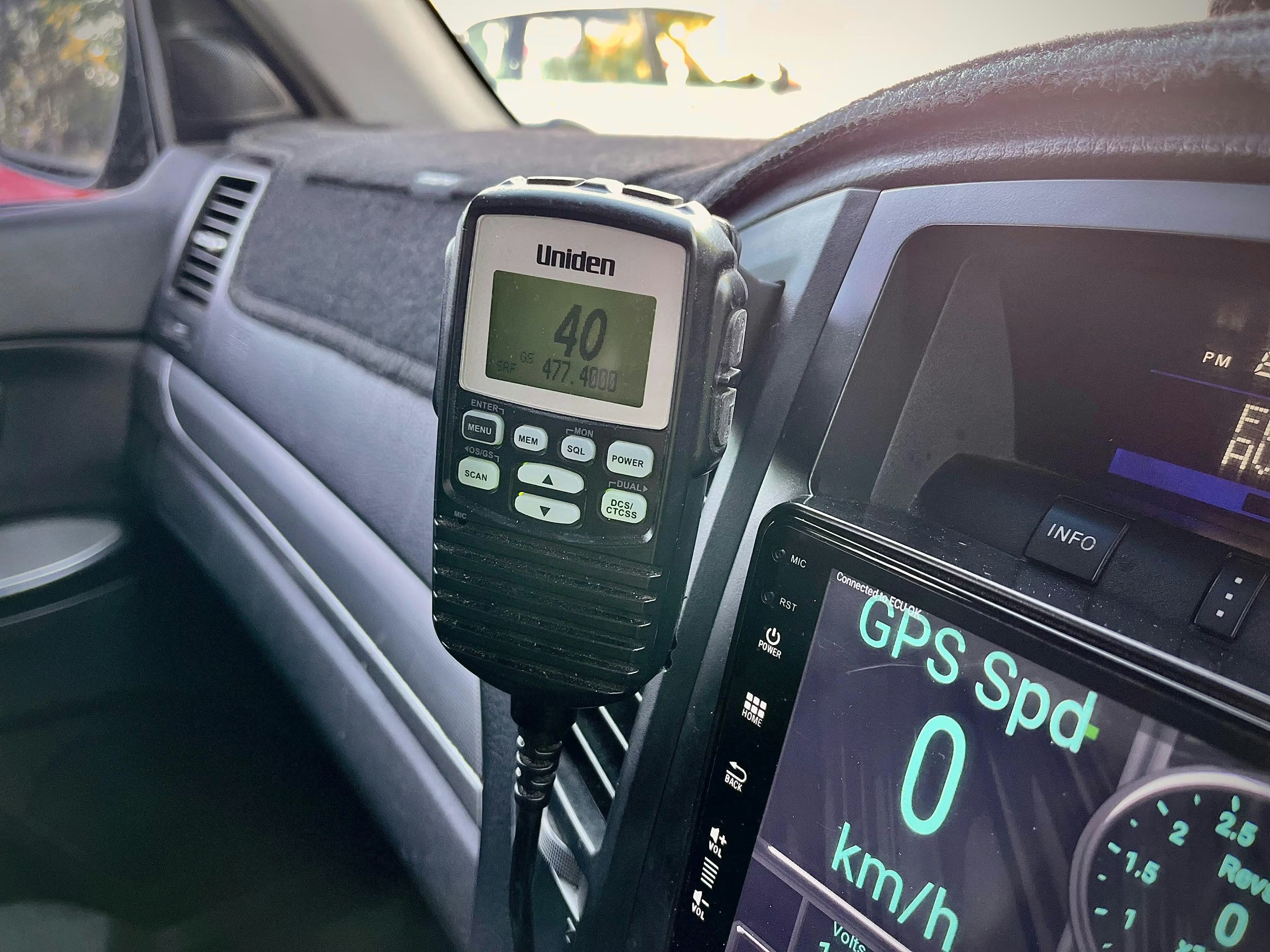 UHF Hand Piece Mount for Mitsubishi Pajero NS, NT, NW, NX (2006–2021) — Suits Uniden Slide Mount